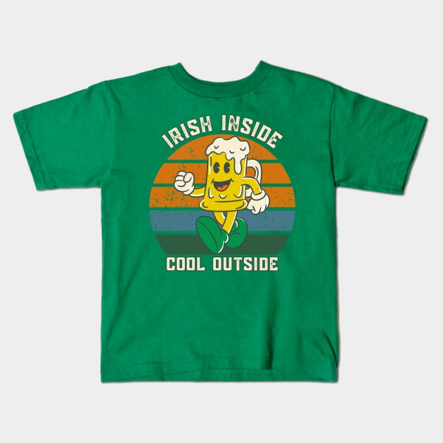 Irish Inside Cool Outside Kids T-Shirt by NomiCrafts